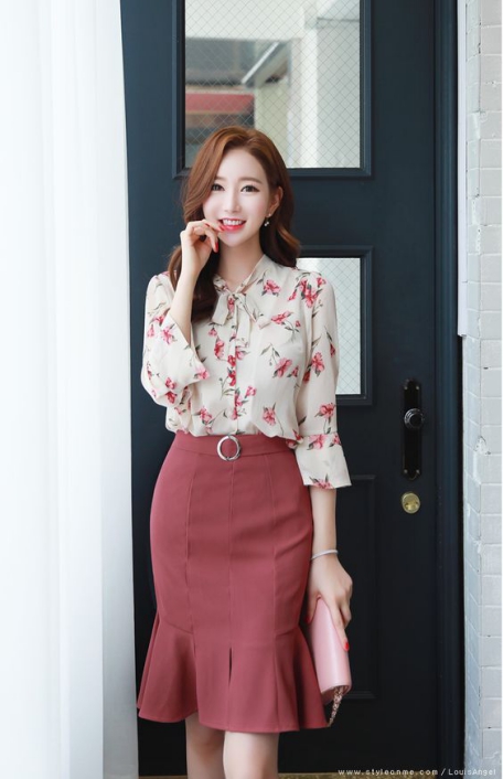 Thời trang đầm công sở Hàn quốc đẹp dành cho nữ - Mẫu 4