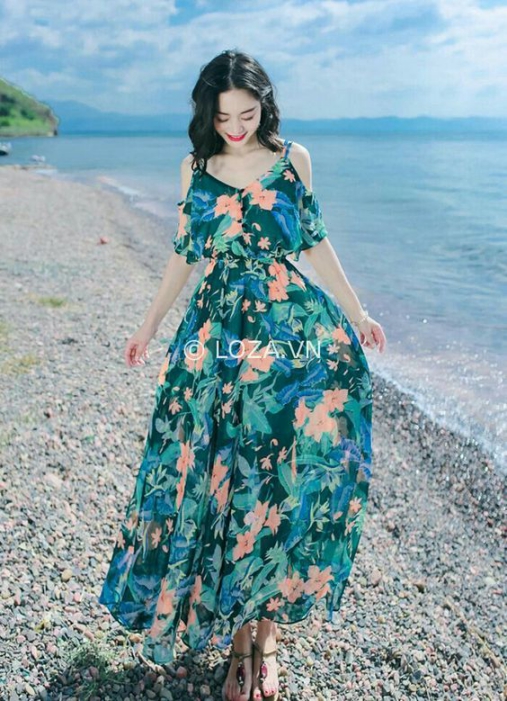 BST những mẫu váy đầm maxi đẹp dành để đi biển cực quyến rũ - Hình 3