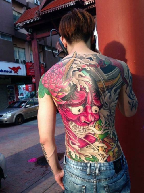 Hình ảnh xăm tattoo mặt quỷ kín lưng đẹp và ý nghĩa nhất