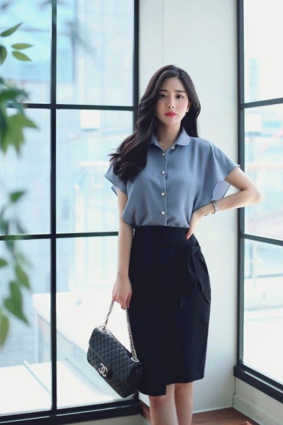 Các kiểu áo sơ mi nữ đẹp dành cho nàng công sở phong cách Hàn Quốc - 3