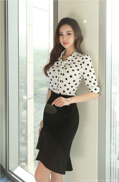 Các kiểu áo sơ mi nữ đẹp dành cho nàng công sở phong cách Hàn Quốc - 8