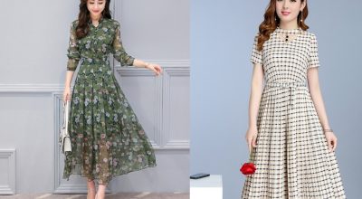 Các mẫu váy đầm xòe công sở đẹp nhất tôn dáng Thanh Lịch
