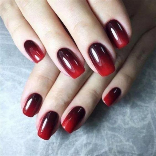 Mẫu móng tay nail màu đỏ đen đẹp nhất - hình 1