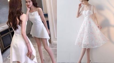 Mẫu váy đầm dạ hội trắng đẹp 2020