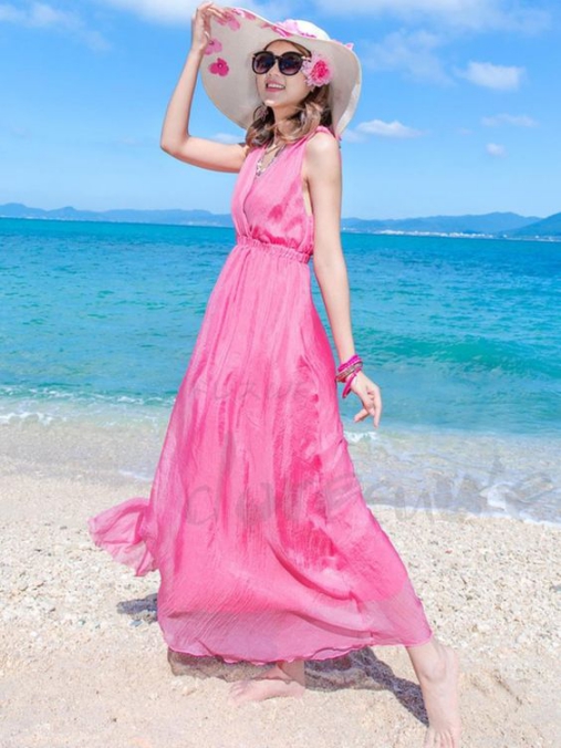 BST những mẫu váy đầm maxi đẹp dành để đi biển cực quyến rũ - Hình 14