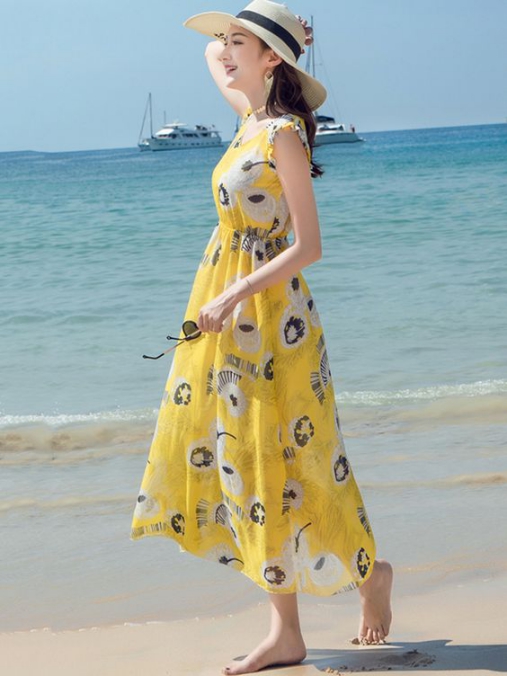 BST những mẫu váy đầm maxi đẹp dành để đi biển cực quyến rũ - Hình 7