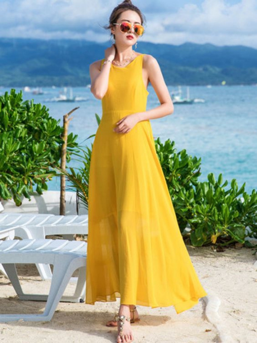 BST những mẫu váy đầm maxi đẹp dành để đi biển cực quyến rũ - Hình 9