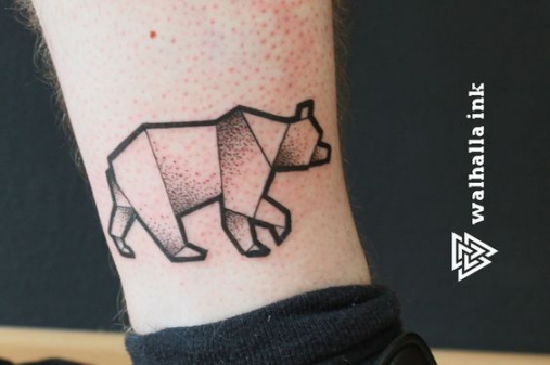 Hình xăm nghệ thuật tatoo mini con gấu đẹp nhất