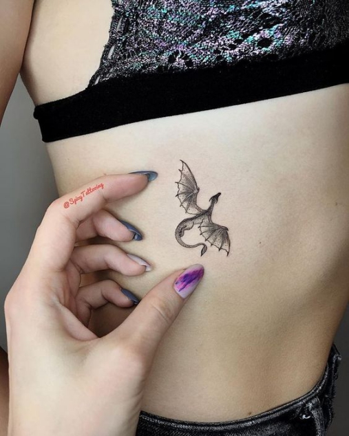 Hình xăm nghệ thuật tatoo mini con rồng đẹp nhất