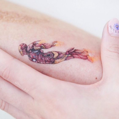 Hình xăm nghệ thuật tatoo mini iron man đẹp nhất