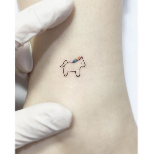 Hình xăm nghệ thuật tatoo mini con kỳ lân đẹp nhất