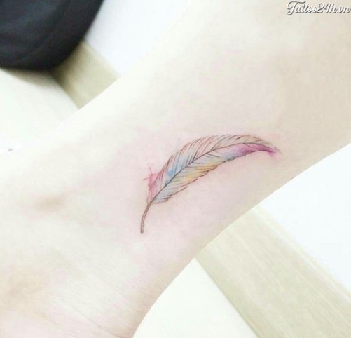 Hình xăm nghệ thuật tatoo mini lông vũ đẹp nhất