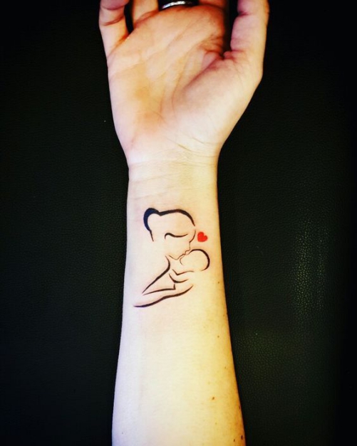 Hình xăm nghệ thuật tatoo mini mẹ con đẹp nhất