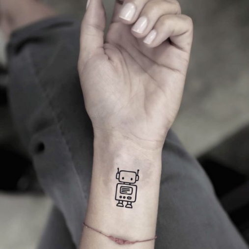 Hình xăm nghệ thuật tatoo mini robot đẹp nhất