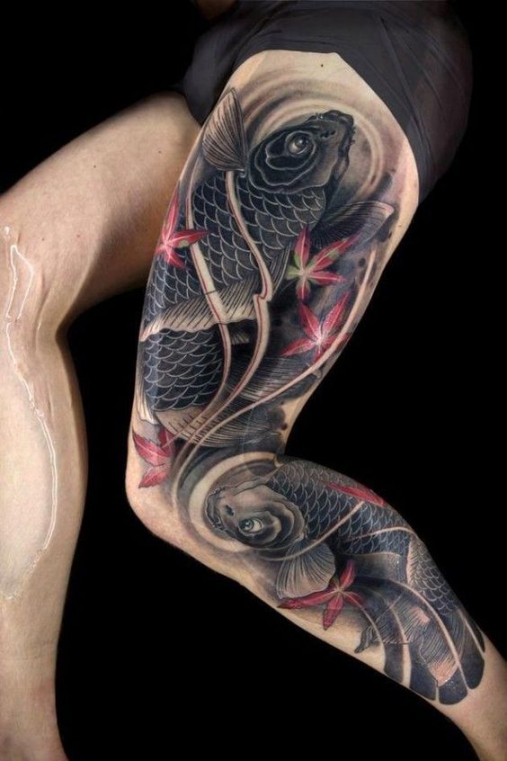 Hình ảnh xăm tattoo cá chép đẹp và ý nghĩa nhất số 16