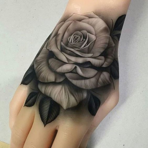 Hình ảnh xăm tattoo hoa hồng bàn tay đẹp ý nghĩa nhất