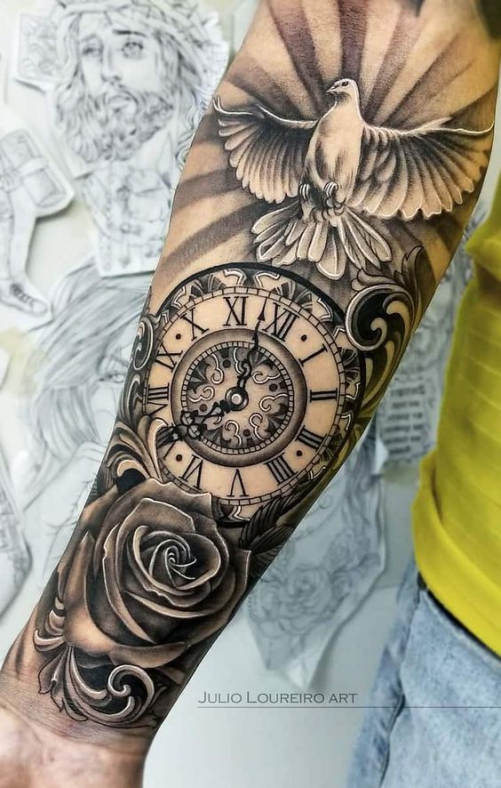 Hình ảnh xăm tattoo hoa hồng ở cánh tay đẹp ý nghĩa nhất