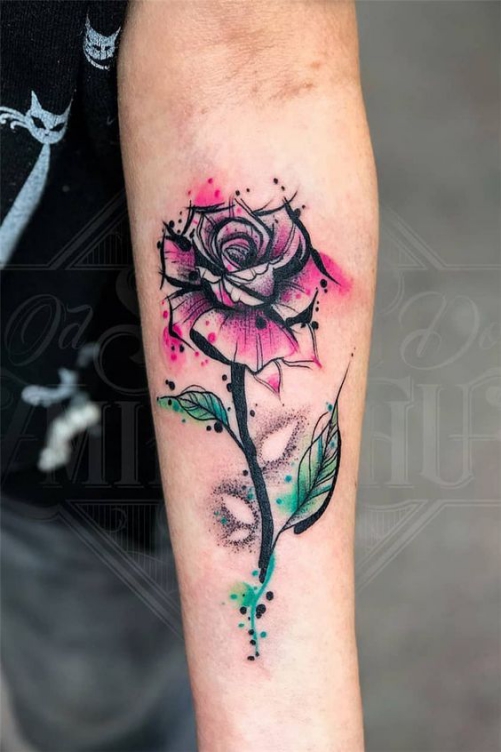 Hình ảnh xăm tattoo hoa hồng ở tay đẹp ý nghĩa nhất