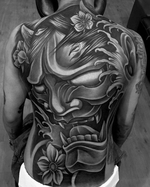 Hình ảnh xăm tattoo mặt quỷ đen trắng đẹp và ý nghĩa nhất