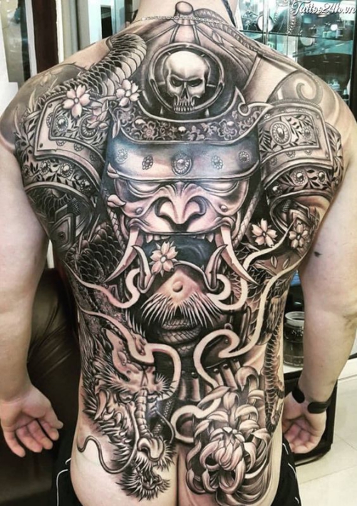 Hình ảnh xăm tattoo mặt quỷ samurai đẹp và ý nghĩa nhất