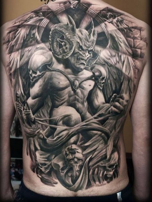 Hình ảnh xăm tattoo mặt quỷ satan đẹp và ý nghĩa nhất
